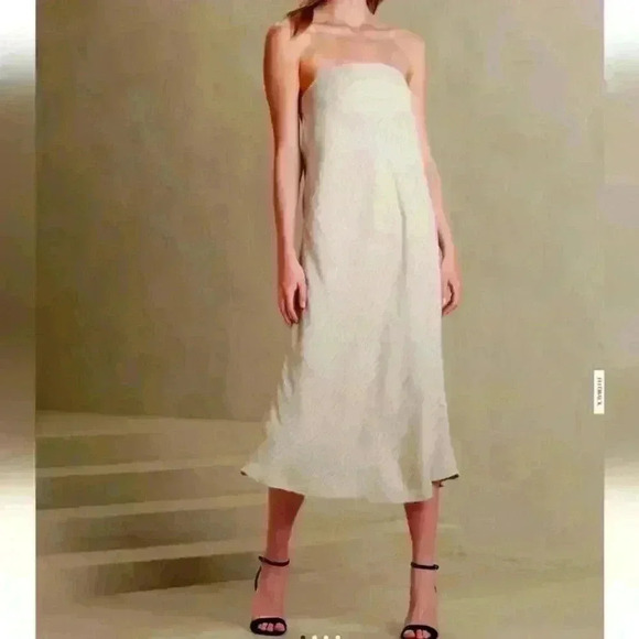 BANANA REPUBLIC LINEN-BLEND TUBE MAXI DRESS - Picture 1 of 8